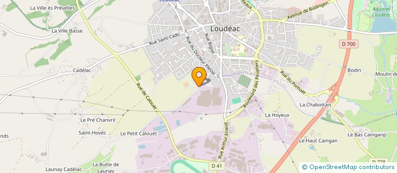localisation de l'entreprise GELAGRI-BRETAGNE à LOUDEAC