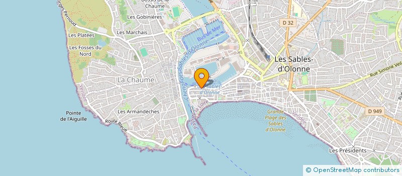 localisation de l'entreprise GELATERIA ANTOINE  LES SABLES D'OLONNE