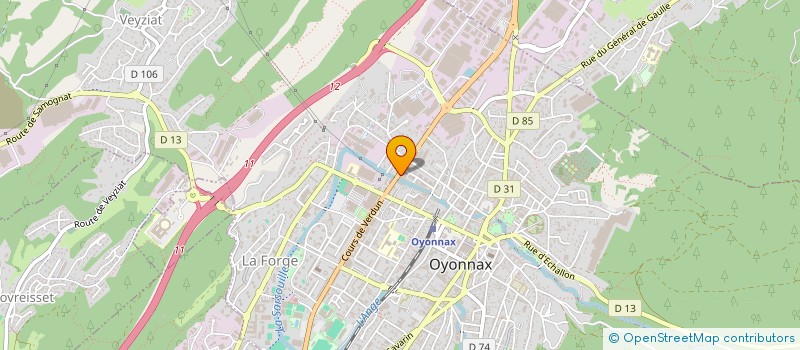 localisation de l'entreprise GELCOZA à OYONNAX