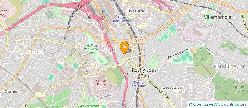 localisation de l'entreprise GELEINE à ROSNY-SOUS-BOIS