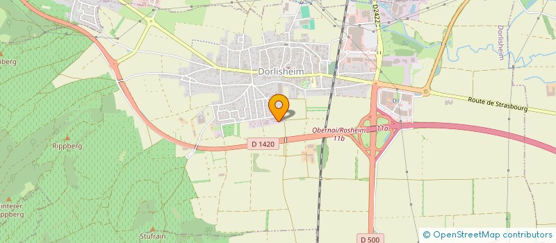 localisation de l'entreprise GELI SAS  DORLISHEIM