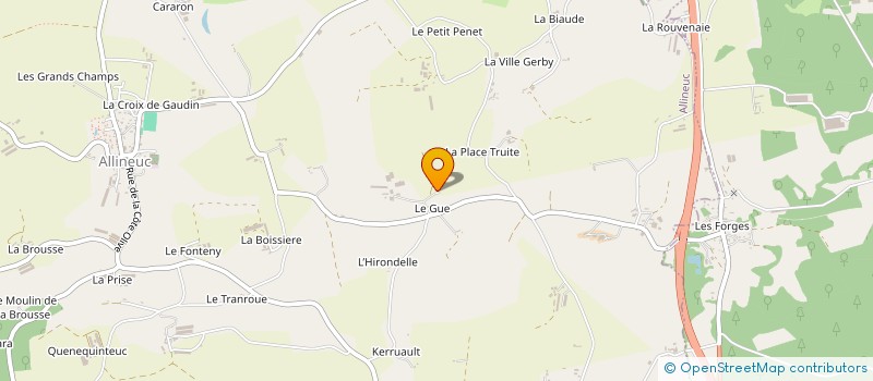 localisation de l'entreprise GELION  ALLINEUC