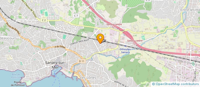 localisation de l'entreprise GELYS à SANARY-SUR-MER