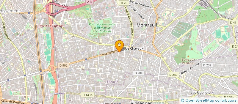 localisation de l'entreprise GEM  MONTREUIL