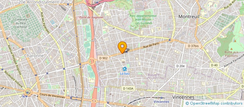 localisation de l'entreprise GEM  MONTREUIL