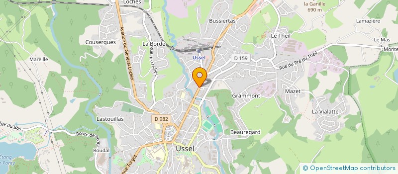 localisation de l'entreprise GEM HOTE CORREZE à USSEL