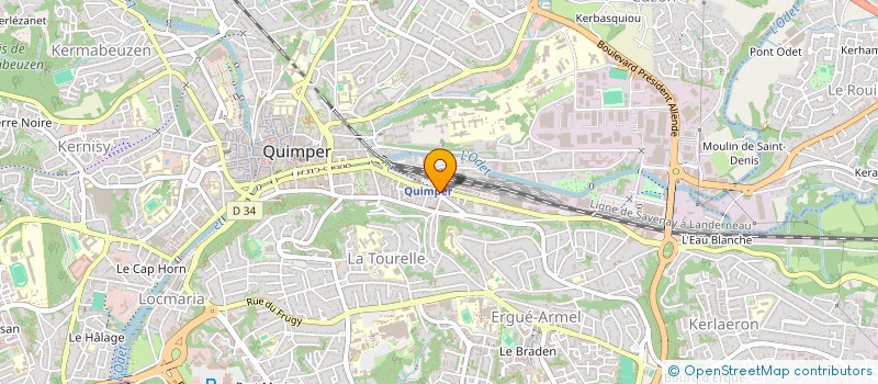 localisation de l'entreprise GEM I  QUIMPER