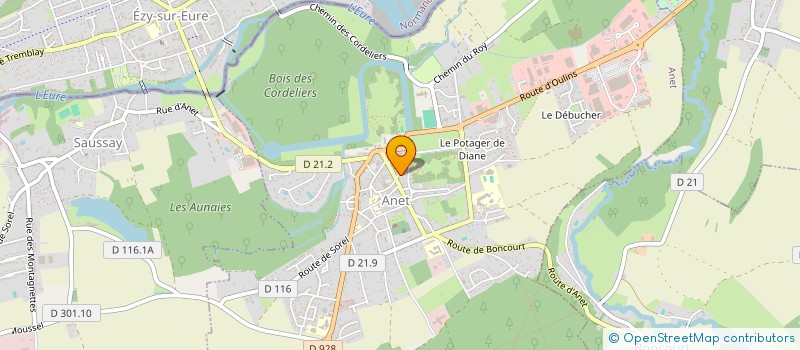 localisation de l'entreprise GEM PUBLICITE à ANET
