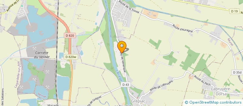 localisation de l'entreprise GEMAU ATLANTIQUE à GREPIAC