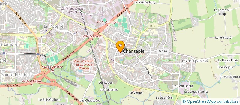 localisation de l'entreprise GEMFIT (GROUPEMENT D ENTREPRISES SOUS-TRAITANTES DANS LE MONTAGE DES FLUIDES INDUSTRIELS ET TERTIAIRES) à CHANTEPIE