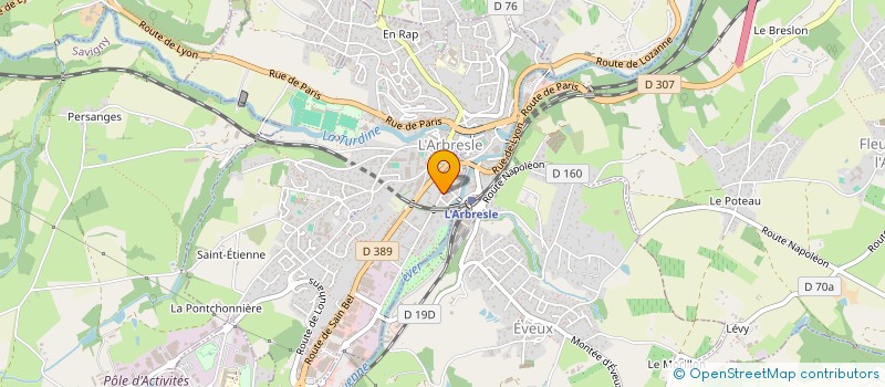 localisation de l'entreprise GEMIMA  L'ARBRESLE