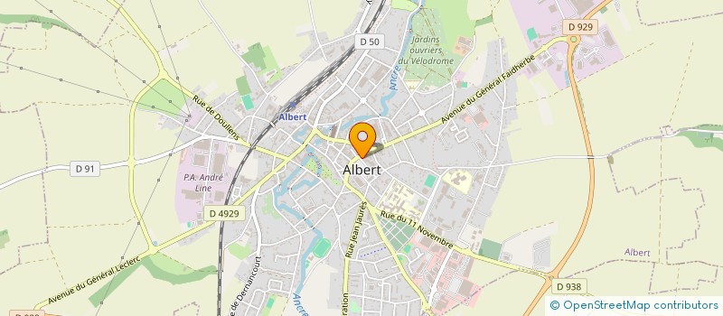 localisation de l'entreprise GEML DISTRIB à ALBERT
