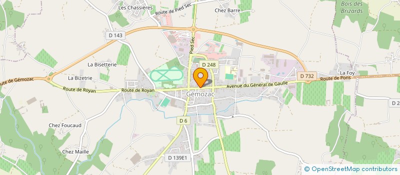 localisation de l'entreprise GEMO KINEO  GEMOZAC