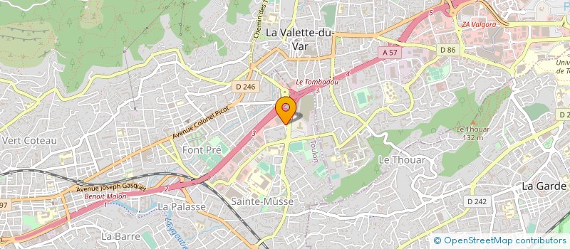 localisation de l'entreprise GEMY COTE D'AZUR à TOULON