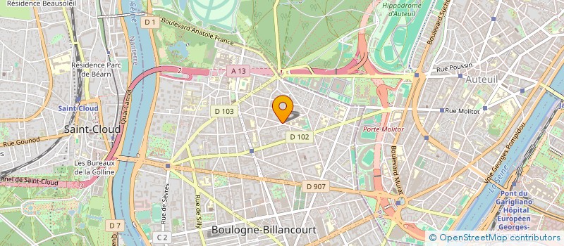 localisation de l'entreprise GEN ETUDE IMPRESSION GRAPHIQUE à BOULOGNE-BILLANCOURT