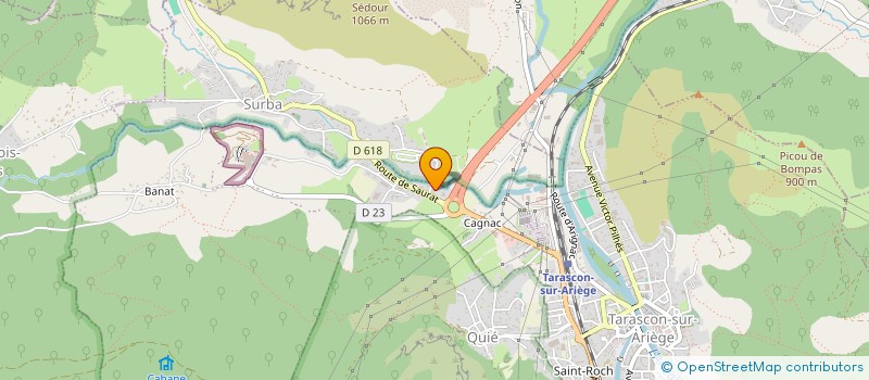 localisation de l'entreprise GEN SPORTS LOISIRS DIVERTISSEMT à TARASCON-SUR-ARIEGE