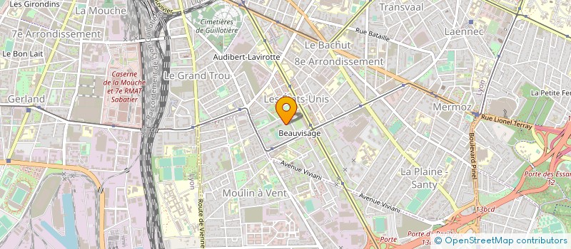localisation de l'entreprise GENA MULTISERVICES HABITAT à VILLEURBANNE