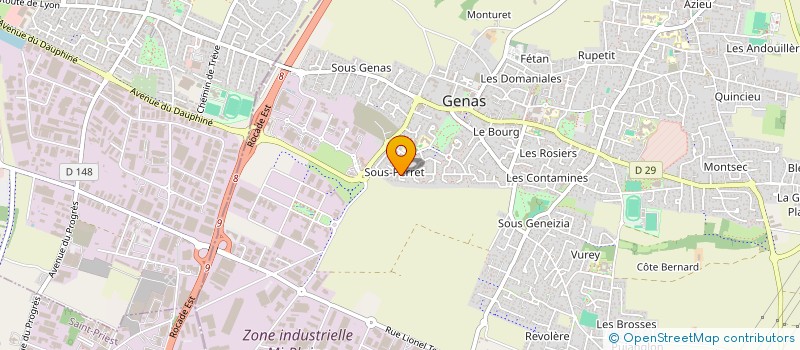 localisation de l'entreprise GENAS ENTREPRISE GENERALE D ARTISANS  GENAS