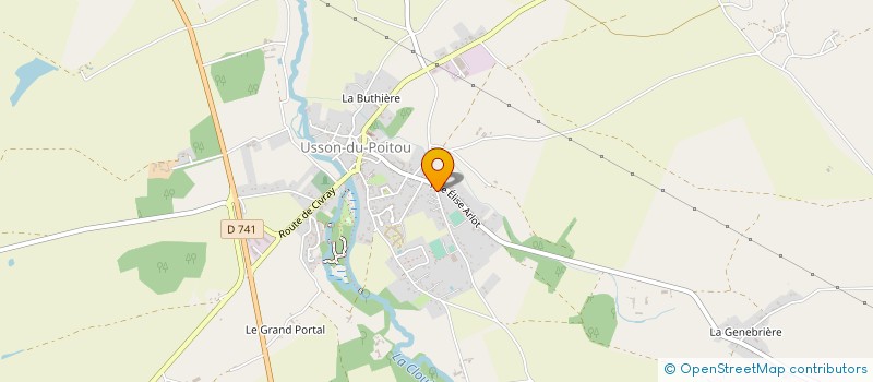localisation de l'entreprise GENCAY BETON à USSON-DU-POITOU