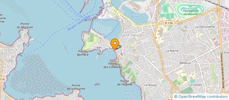 localisation de l'entreprise GENDARMERIE MARITIME VCSM P616 TRIEUX  SAINT-MALO