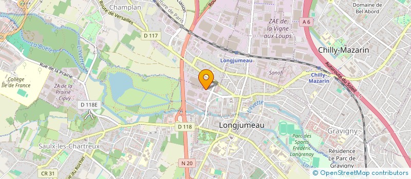 localisation de l'entreprise GENDIS à LONGJUMEAU