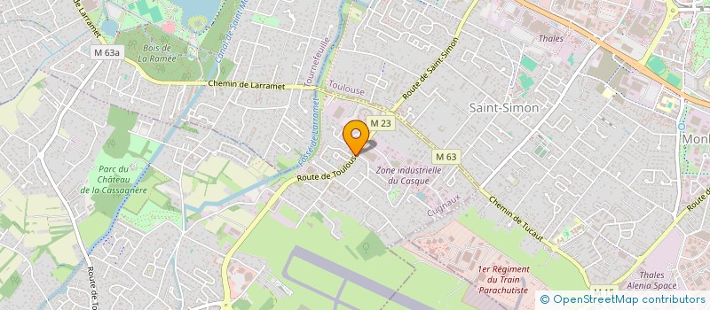localisation de l'entreprise GENDRE CHEMINEES SERVICES à CUGNAUX