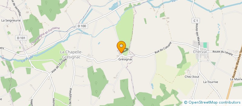 localisation de l'entreprise GENDRON  LA CHAPELLE-GRESIGNAC