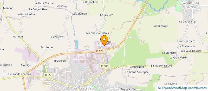 localisation de l'entreprise GENDRY à MOUTIERS
