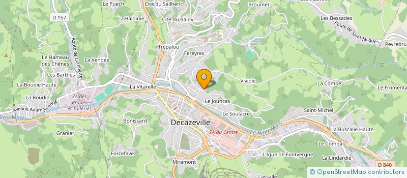 localisation de l'entreprise GENELOG SA à DECAZEVILLE