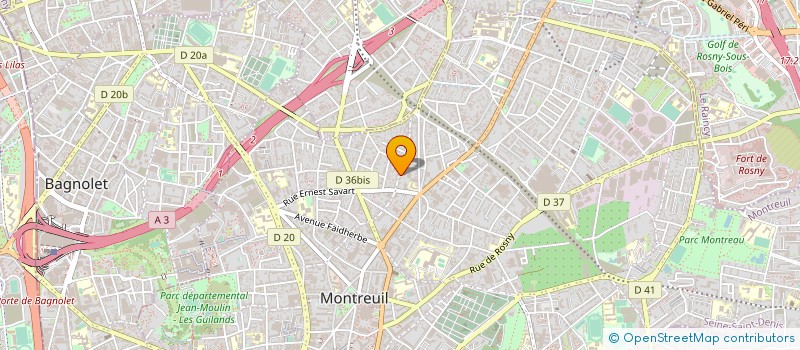 localisation de l'entreprise GENERAL BATI à MONTREUIL