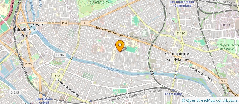 localisation de l'entreprise GENERAL BTP à CHAMPIGNY-SUR-MARNE