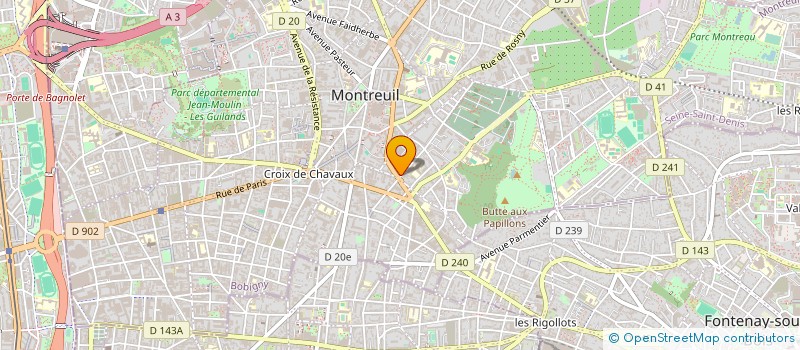 localisation de l'entreprise GENERAL ELECTRICAL BUILDING INSTALLATION à MONTREUIL