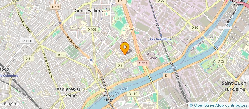localisation de l'entreprise GENERAL EMBALLAGE à GENNEVILLIERS