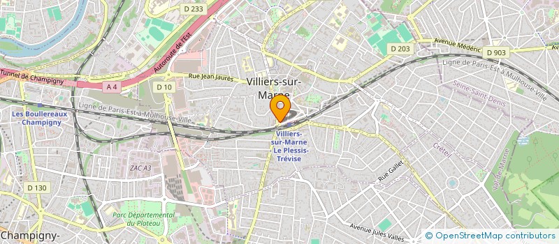 localisation de l'entreprise GENERAL EUROPEENNE TRAVAUX ORIENSE BATIM à VILLIERS-SUR-MARNE