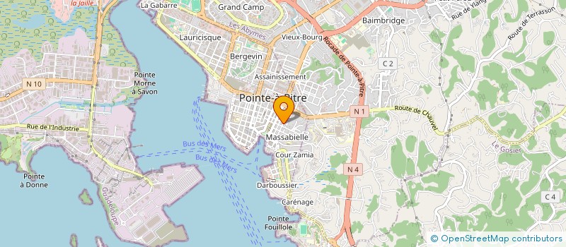 localisation de l'entreprise GENERAL MOBILIER AGENCEMENT à POINTE A PITRE