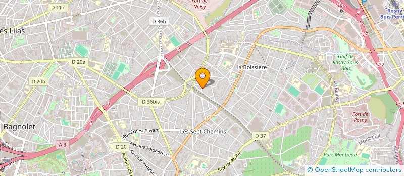 localisation de l'entreprise GENERAL RESEAU ELECTRICITE INFORMATIQUE à MONTREUIL