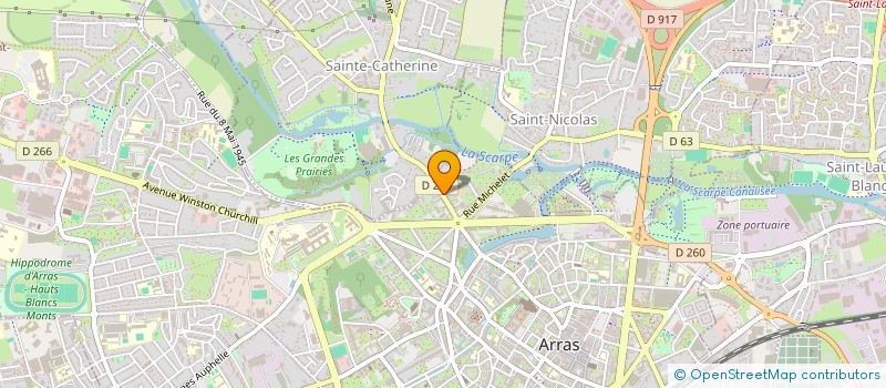 localisation de l'entreprise GENERAL TOITURE à ARRAS