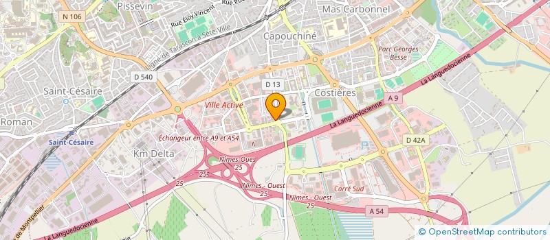localisation de l'entreprise GENERALE ACTIVI INDUSTRIELL D AMENAGEMEN à NIMES
