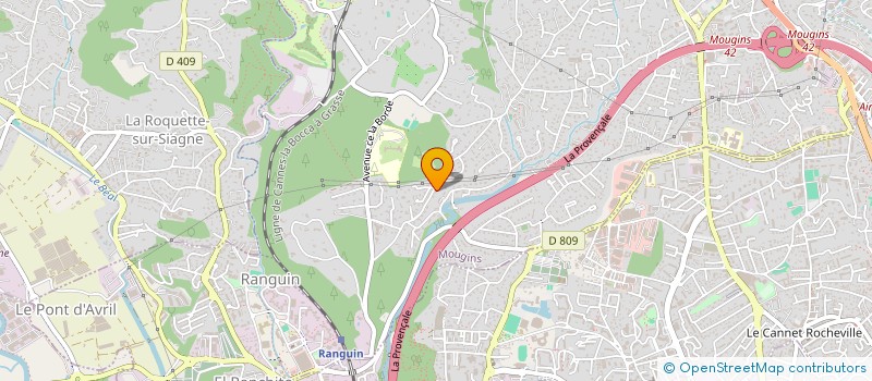 localisation de l'entreprise GENERALE BATIMENT COTE D'AZUR à MOUGINS