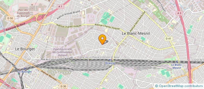 localisation de l'entreprise GENERALE BATIMENT PLOMBERIE CHAUFFAGE  DRANCY