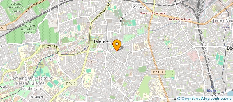 localisation de l'entreprise GENERALE CUBEAU EMMANUEL  TALENCE