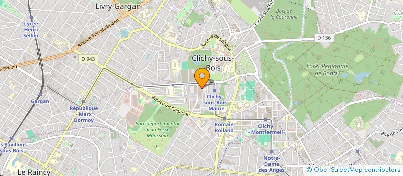 localisation de l'entreprise GENERALE D'ALIMENTATION SECHE à CLICHY-SOUS-BOIS