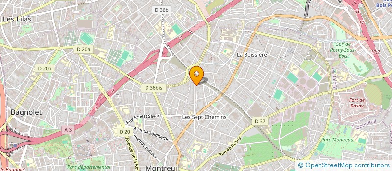 localisation de l'entreprise GENERALE DE BATIMENT DE CARVALHO à MONTREUIL