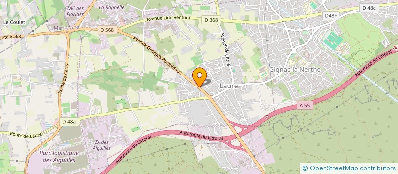 localisation de l'entreprise GENERALE DE BATIMENT ET TRAVAUX PUBLICS  GIGNAC-LA-NERTHE