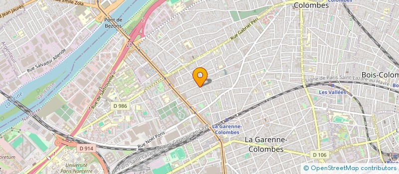 localisation de l'entreprise GENERALE DE BATIMENT MAP à COLOMBES