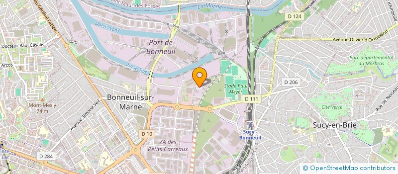 localisation de l'entreprise GENERALE DE COUVERTURE PLOMBERIE à SUCY-EN-BRIE