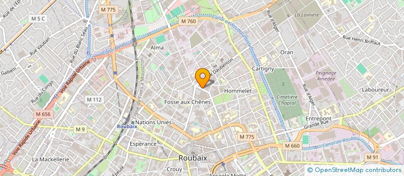 localisation de l'entreprise GENERALE DE LOCATION LILLOISE à ROUBAIX
