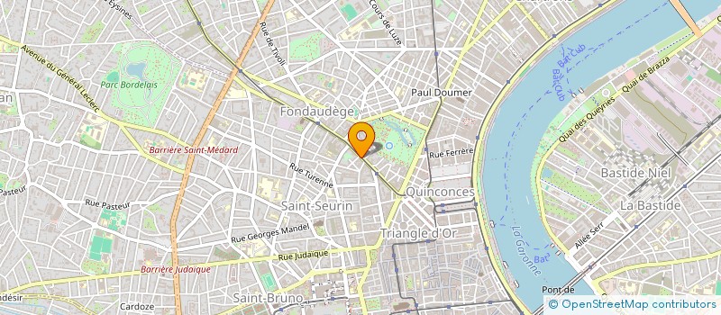 localisation de l'entreprise GENERALE DE RESTAURATION FONDAUDEGE  BORDEAUX