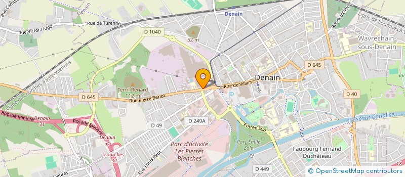 localisation de l'entreprise GENERALE DE TRAITEMENT DES METAUX à DENAIN
