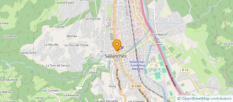 localisation de l'entreprise GENERALE DE TRAITEMENT ET INVESTISSEMENT à SALLANCHES